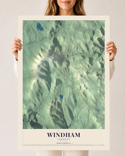 Windham, Vermont map print - 24 x 36 archival matte print