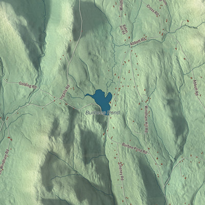 Terrain and local geography detail from the Windham, Vermont map