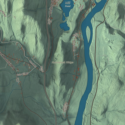 Terrain and local geography detail from the Windsor, Vermont map