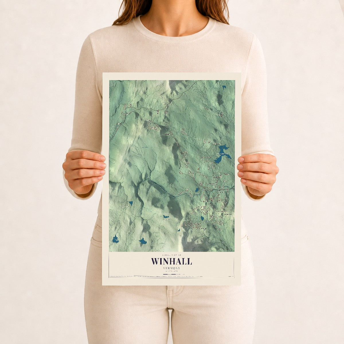 Winhall, Vermont map print - 12 x 18 archival matte print