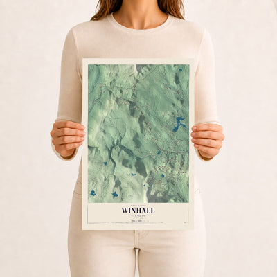 Winhall, Vermont map print - 12 x 18 archival matte print