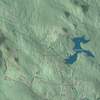 Terrain and local geography detail from the Winhall, Vermont map