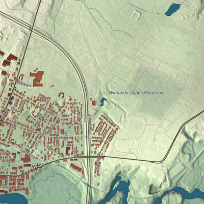 Street and neighborhood detail from the Winooski, Vermont map