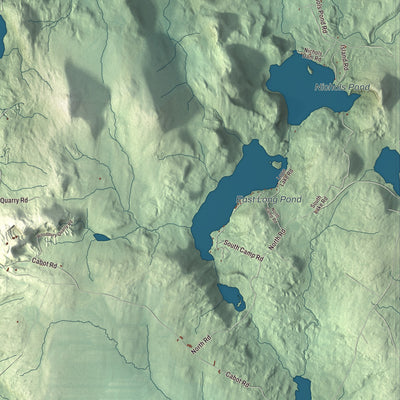 Terrain and local geography detail from the Woodbury, Vermont map