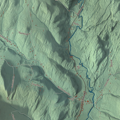 Street and neighborhood detail from the Worcester, Vermont map