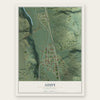 Addy, Washington map print, the full design