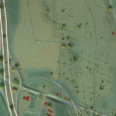 Close-up of the map of Alger, Washington print showing street and building detail