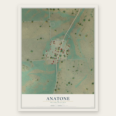 Anatone, Washington map print, the full design