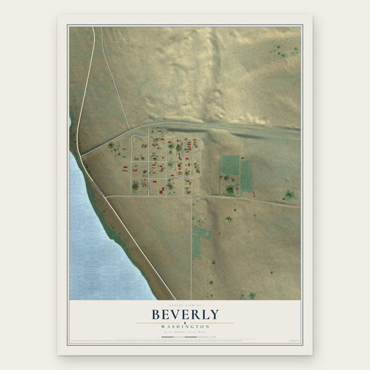 Beverly, Washington map print, the full design