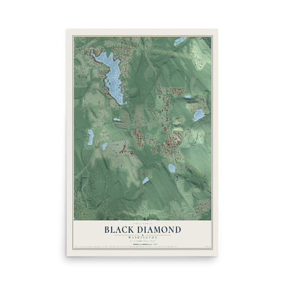 Map of Black Diamond, Washington, 12 x 18 inch unframed archival matte print