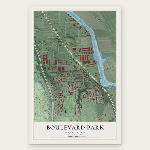 Boulevard Park, Washington map print, the full design