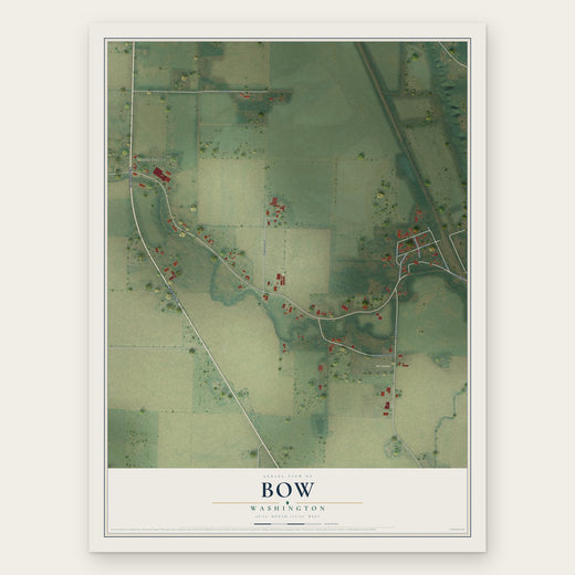 Bow, Washington map print, the full design