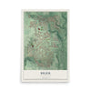 Map of Brier, Washington, 12 x 18 inch unframed archival matte print