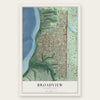 Broadview, Washington map print, the full design