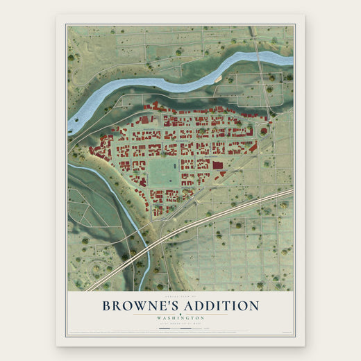 Browne's Addition, Washington map print, the full design
