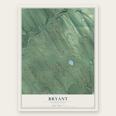 Bryant, Washington map print, the full design