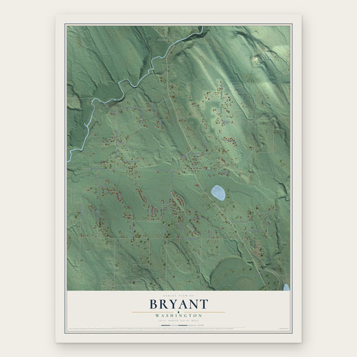 Bryant, Washington map print, the full design