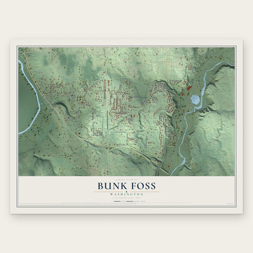 Bunk Foss, Washington map print, the full design