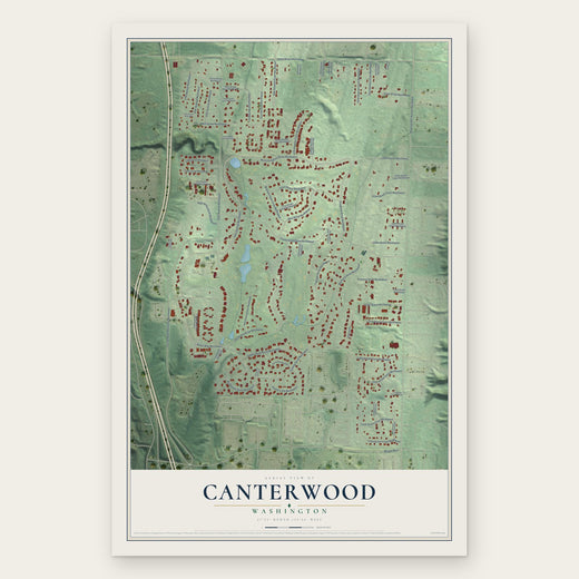 Canterwood, Washington map print, the full design