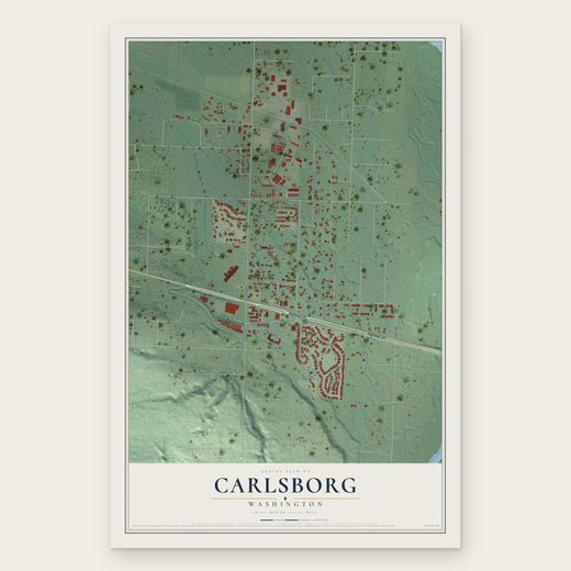 Carlsborg, Washington map print, the full design