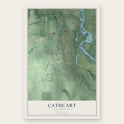 Cathcart, Washington map print, the full design