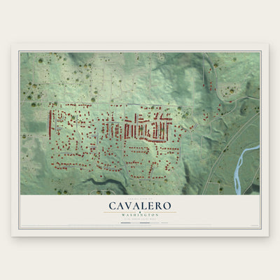 Cavalero, Washington map print, the full design