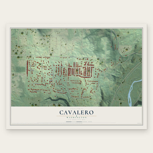 Cavalero, Washington map print, the full design