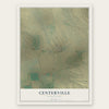 Centerville, Washington map print, the full design