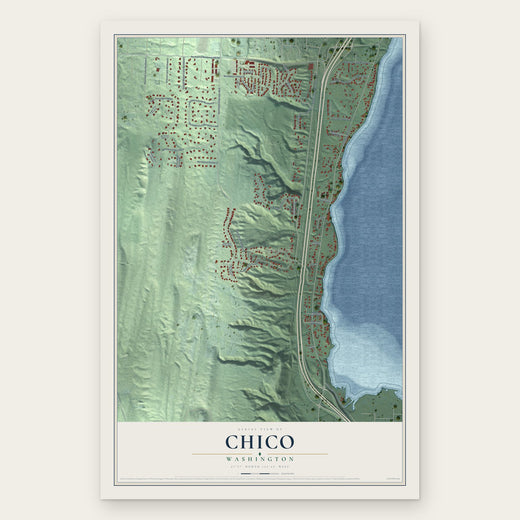Chico, Washington map print, the full design