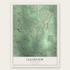 Clearview, Washington map print, the full design