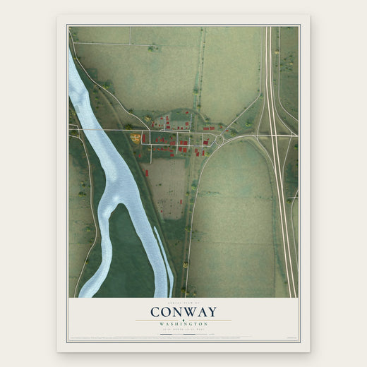 Conway, Washington map print, the full design