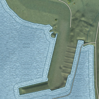 Second close-up of the map of Coulee Dam, Washington print showing more streets and buildings
