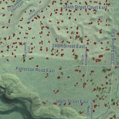 Close-up of the map of Crocker, Washington print showing street and building detail