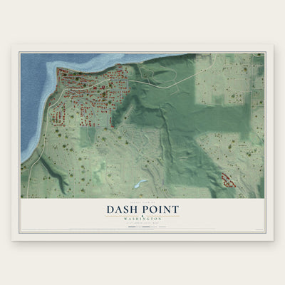 Dash Point, Washington map print, the full design