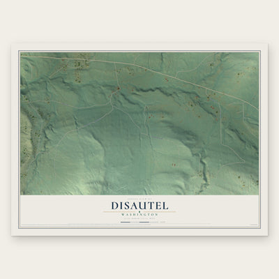 Disautel, Washington map print, the full design