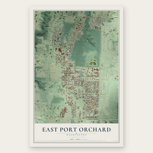 East Port Orchard, Washington map print, the full design