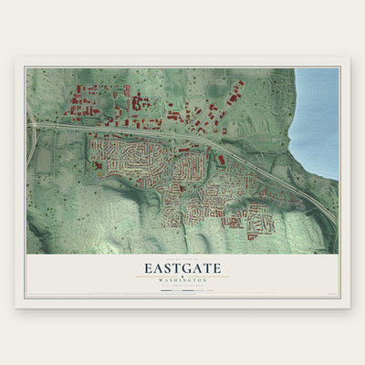 Eastgate, Washington map print, the full design