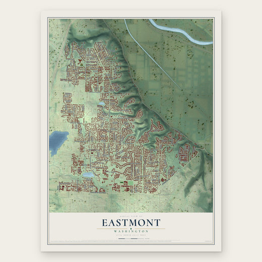 Eastmont, Washington map print, the full design