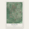 Elk Plain, Washington map print, the full design