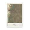 Map of Ephrata, Washington, 12 x 18 inch unframed archival matte print