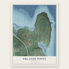 Erlands Point, Washington map print, the full design
