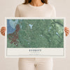 Map of Everett, Washington, 12 x 18 inch unframed archival matte print
