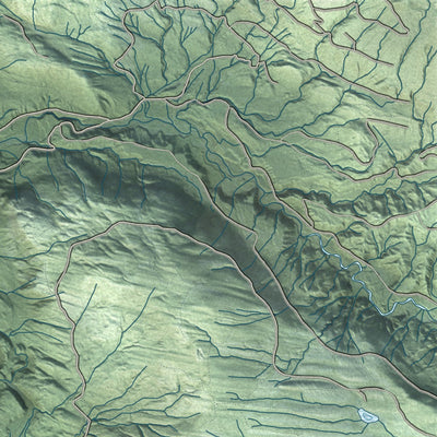 Second close-up of the map of Everett, Washington print showing more streets and buildings