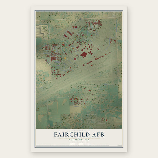 Fairchild AFB, Washington map print, the full design