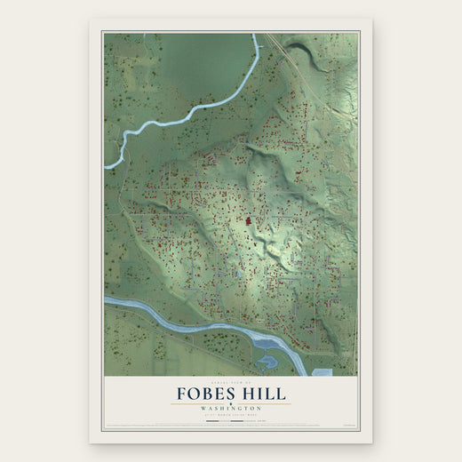 Fobes Hill, Washington map print, the full design