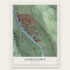 Georgetown, Washington map print, the full design