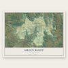 Green Bluff, Washington map print, the full design
