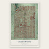 Greenwood, Washington map print, the full design