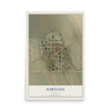 Map of Hartline, Washington, 12 x 18 inch unframed archival matte print