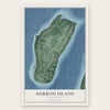 Herron Island, Washington map print, the full design